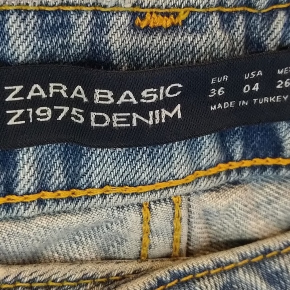 Zara Embroid Girlfriend Distress Jeans 4 Hard Find - Picture 5 of 5